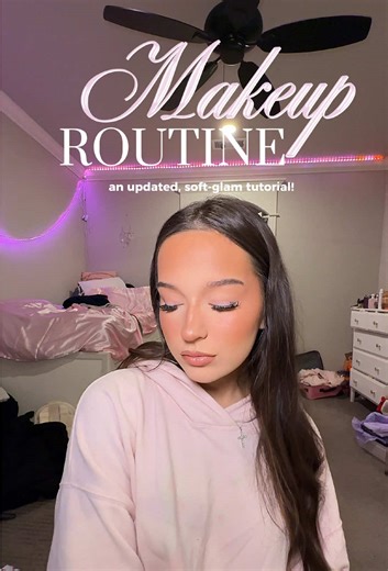 this is the easiest soft-glam makeup tutorial! lmk if you want me to go more in detail, I hope this was helpful! skin prep: • @byoma Milky toner • @La Roche-Posay SPF 50 • @DanessaMyricksBeauty Blurring balm brows: • @Anastasia Beverly Hills Dip brow in “Dark brown” • @NYX Professional Makeup Brow glue base: • Foundation - @Haus Labs @L’Oréal Paris • @LYS Beauty bronzer stick “Courage” • @Rare Beauty blush “Hope” setting: • @loréal paris usa Infalliable loose powder in pink • @Fenty Beauty Loose