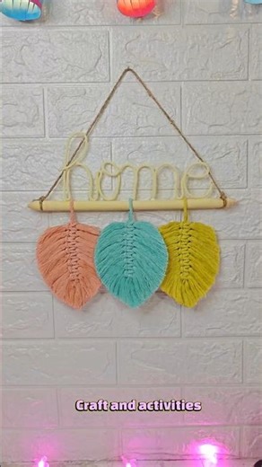 Diy Macrame leaf Wall Hanging #macramecraft#macramedecor#shorts
