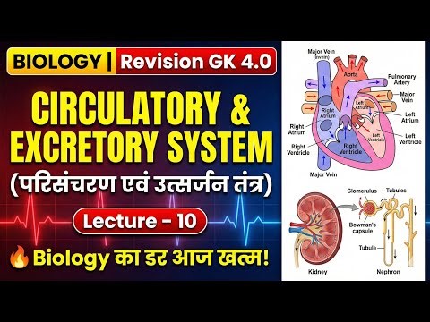 Circulatory & Excretory System (परिसंचरण एवं उत्सर्जन तंत्र) | Biology Lecture–10 | Revision GK 4.0