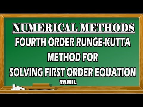 Runge Kutta Method of 4th Order | R-K Method | Numerical Methods | Maths Board Tamil