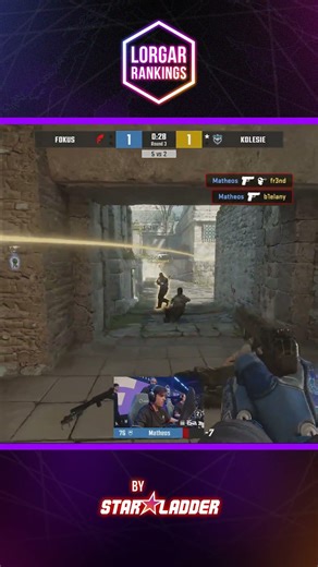Matheos STEALS THE ROUND — triple kill with pistol #starladder #lorgar #cs #cs2