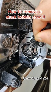 How to remove a stuck bobbin case !! #sewingmachine #sewingmachineservice #sewingmachineparts #sewingmachinerepair #sewingmachinetips #sewingproblems | Sew & Style Tips