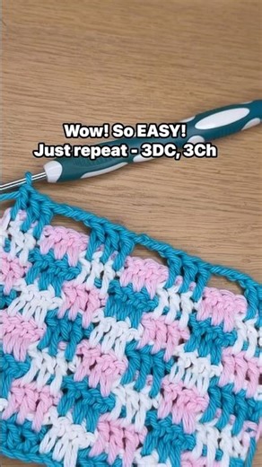 Interlocking Block Stitch 🧶 #crochet #hobby #crochettutorial #beautiful #yarn #yarnlove #craft