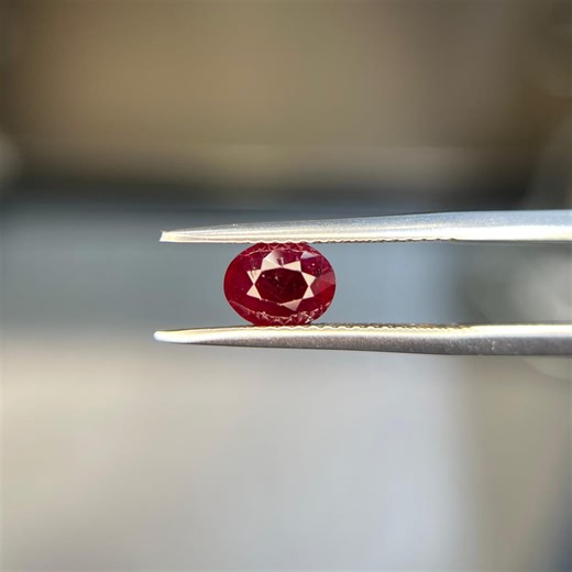 Natural Ruby 1.11 Carats Oval Faceted Gemstone, No Heat Ruby, Pigeon Blood Red, Madagascar, Dimension- 6.7x5.3x3.7 Mm, Certified - Etsy