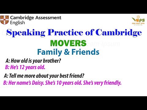 Speaking Practice - MOVERS - Family & Friends