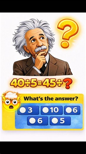 can you guess 40÷5=45÷? before the reveal?🤯#shorts #iqtest
