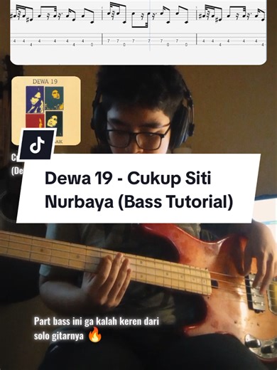 Lagu Dewa 19 ini underrated sih, ada yang tau? 🤔 Dewa 19 - Cukup Siti Nurbaya (Bass Tutorial Tab) Selalu menjadi bassline favorit gw dari Dewa 19 Gear Used : 🎸 Musicman Stingray Fretless 💽 BIAS FX 🎛️ Midiplus Studio S #dewa19 #basscover #fypage #fypシ゚ #fyppppppppppppppppppppppp