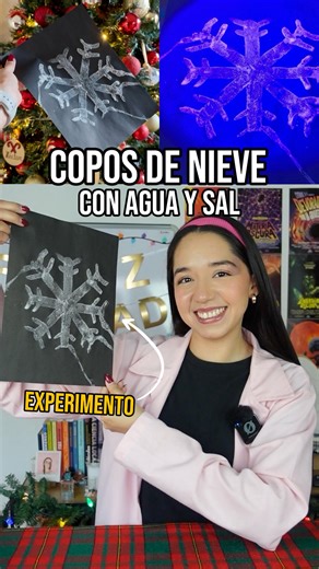 Ciencia con Ana on Instagram: "Copos de nieve con agua y sal❄️❄️ Experimento casero de navidad para niños🎄 (y no tan niños) Materiales: •4 cucharadas de agua 💧 •2 cucharadas de sal •1 Hoja de color •Pincel #experimento #experimentos #ciencia #quimica #manualidades #actividades #actividadesinfantiles #homeschool #homeschooling #experimentoscaseros #divulgacioncientifica #montesori #diy #experimentosparaniños #cienciaparaniños #stem #cienciaconana #sciencewithana #copos #copo #otoño #invierno #a