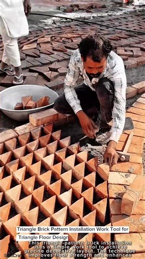 Triangle Brick Pattern Installation Work Tool for Triangle Floor Design #worktool