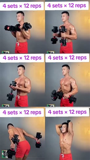 💯 Exercises for building strong arms 💪#Fitness