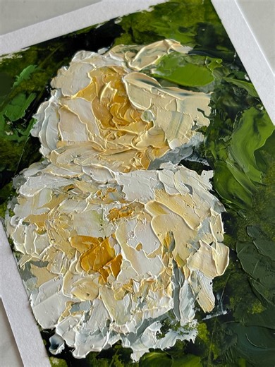 June Birth Flower Art, 3.5" X 4.75" Rose No. 3, Original Impasto Palette Knife Painting - Etsy