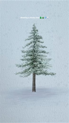 drawing a snowy tree🌲🎄❄️🌨#tree#christmastree#christmas#art#drawing#artist#youtubeshorts#shorts#fyp