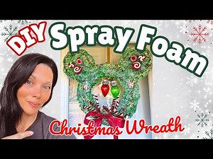 How to make a Mickey Mouse Christmas Wreath - Disney Inspired Holiday Decor