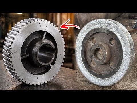 ⚙️ Zero Meter Aluminum Worm Gear Manufacturing | Complete Lathe Machine Process from Scratch