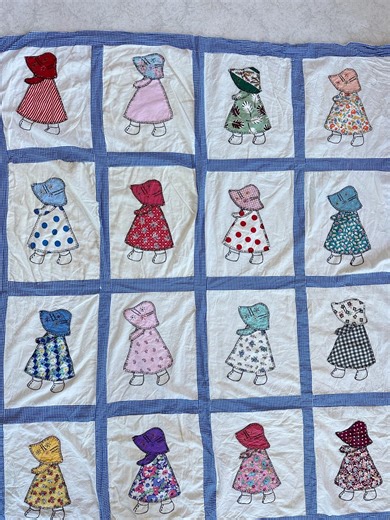Vintage Sun Bonnet Sue Quilt Top - 60” X 48” - Etsy