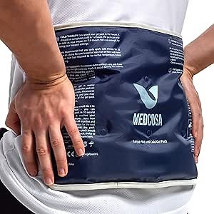 Medcosa Large Gel Ice Pack | Flexible Hot or Cold Pack | Reusable Cold Packs for Injuries, Knee, Back, and Shoulder Pain Relief, Inflammation, Post-Op and More