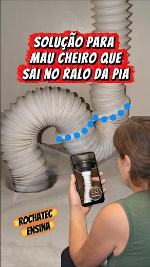 Bad smell coming from the sink, easy to solve. Make a trap with the accordion pipe. Home repairs ...