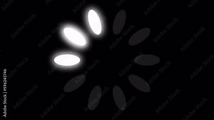 Loading Circle Video with Glow. Loading Animation on Transparent Background. Download Progress, Preloader Animation Web Design Template. Seamless Loop Animation 4K with Alpha Channel