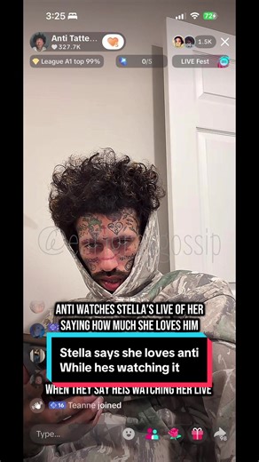 Stella expresses her love for Anti as he is watching her live. Chat tells her and she doesn’t believe he is watching, says she was delusional for thinking he ever cared about her. #stella #anti #fyp #teatok @Anti Tatted🐺 @Anti @stellarbella377 @stellarbaby377💫👑😊 @stellabackup113