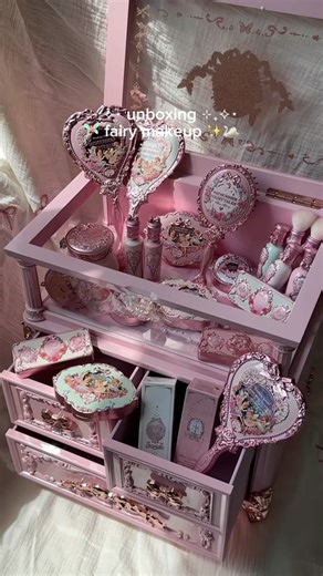 Fairy princess makeup unboxing 🦢🧚🏻‍♀️˚₊‧⁺⋆✨ pt 2 Use promo code for $ off Flowerknows website 💖✨ #unboxing #aesthetic #pink #flowerknows #makeup #makeupunboxing #asmr #asmrunboxing