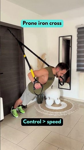 AP-Training - TRX - Prone iron cross #homeworkout #trx‪@TRXtraining‬ ‪@MyproteinOfficial‬