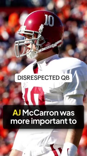 Why Do Fans Disrespect AJ McCarron? Two national championships. Clutch performances. Leadership under pressure. Yet AJ McCarron often gets overlooked in Alabama quarterback debates. Is winning being undervalued in modern discussions? #RollTide #AlabamaFootball #AJMcCarron #CollegeFootball #NickSaban