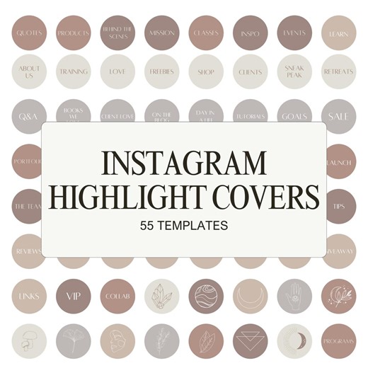 Instagram Highlight Icons | Editable Canva Templates | Instagram Icons Template - Zoe - Etsy UK