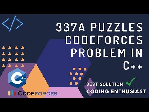 337A Puzzles codeforces problem in c++ | codeforces 337A - Puzzles | codeforces for beginners