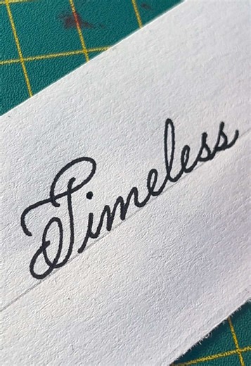 Writing timeless in cursive #calligraphy #handwriting #satisfyingwriting