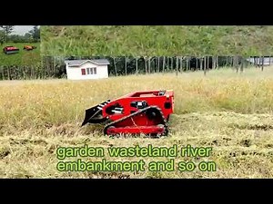 Loncin 196cc 7HP gasoline engine self propelled rubber track remote operated lawn mower
