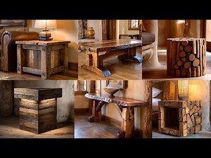 Rustic DIY Wood Sculpture Furniture Projects Made from Solid Reclaimed Wood