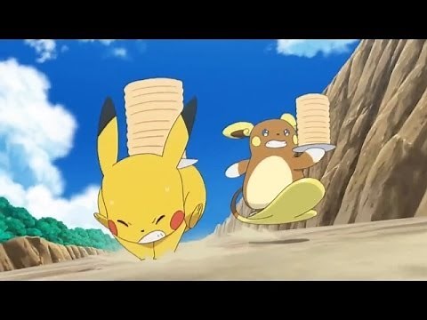 Pokémon: Sun and Moon | Raichu and Pikachu Train for the Pokemon Pancake Race!