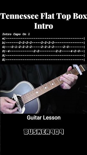 Johnny Cash Tennessee Flat Top Box - Intro Easy Beginner - (No Chat) Guitar Cover/Lesson (6) #shorts