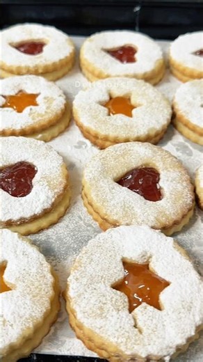 Simple Cookie Recipe for beginners best linzer cookie recipe#yummy#baking#shorts#cookies