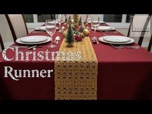 Runner all'uncinetto " CHRISTMAS" - in diretta