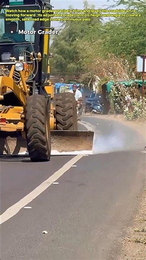 Trimming Road Edges : How a Motor Grader Blade Shapes the Road