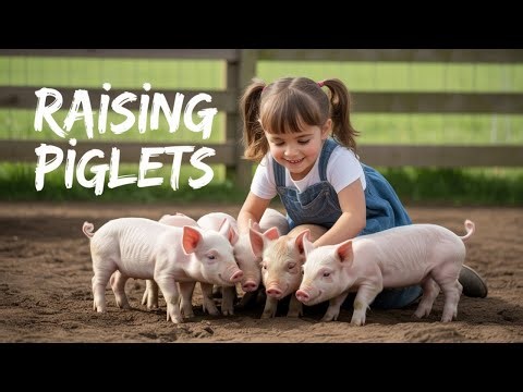 These piglets squeal with laughter while playing side by side #animals #art #nature #cute #fyp
