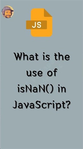 What is the use of isNaN() in JavaScript? #coding #javascript