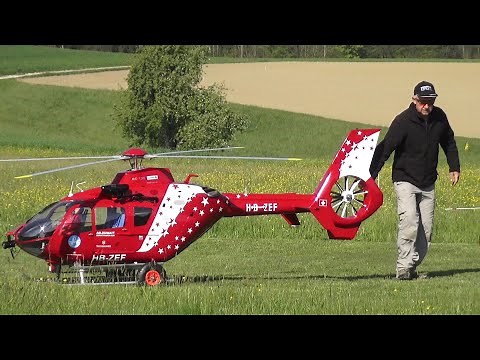 What a Beast RC Eurocopter EC-135 Scale Turbine Model Fly Air Zermatt