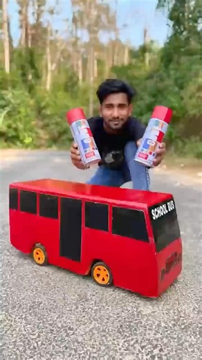 RC Homemade Bus Yellow se Red Kardiya