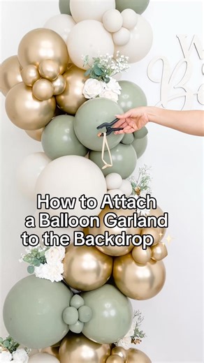 How to Attach a Balloon Garland to a Backdrop (Easy + Secure Method!)