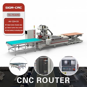 [Hot Item] Automatic Loading and Unloading Table Sign A6-1224 Atc CNC Router Wood Carving Cutting Woodworking Machine