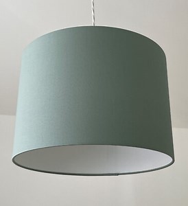 Lampshade Sage Green Cotton Drum Light Shade   | eBay UK