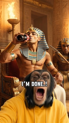Chimp Time Travels to Ancient Egypt… Then Sells Coca-Cola?! 🐒🥤#Shorts