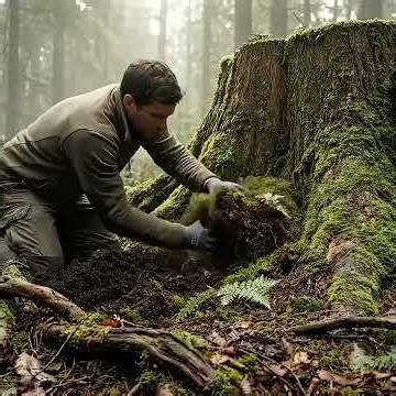 Inside a Giant Tree Stump – Nature’s Hidden History 🌲