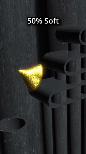 0% vs 100% Softness 3D Soft Body Simulation Cone