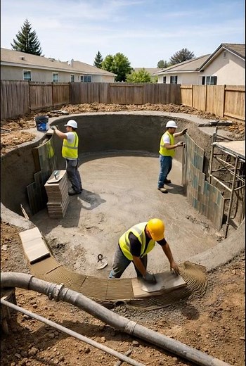 From Dirt to Luxury: Building a High-End Swimming Pool | 4K Construction Timelapse