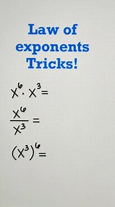 Law of Exponents Tricks ‼️ | Math Tricks Tutorial