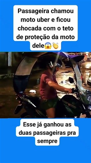 A passenger called a motorcycle Uber and was shocked by the motorcycle's protective roof.