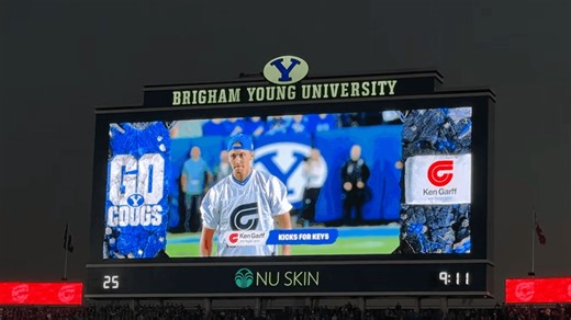 21-year-old BYU fan wins new car in field goal contest during 'Holy War' matchup